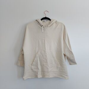 James Perse Cream Hooded Sweatshirt